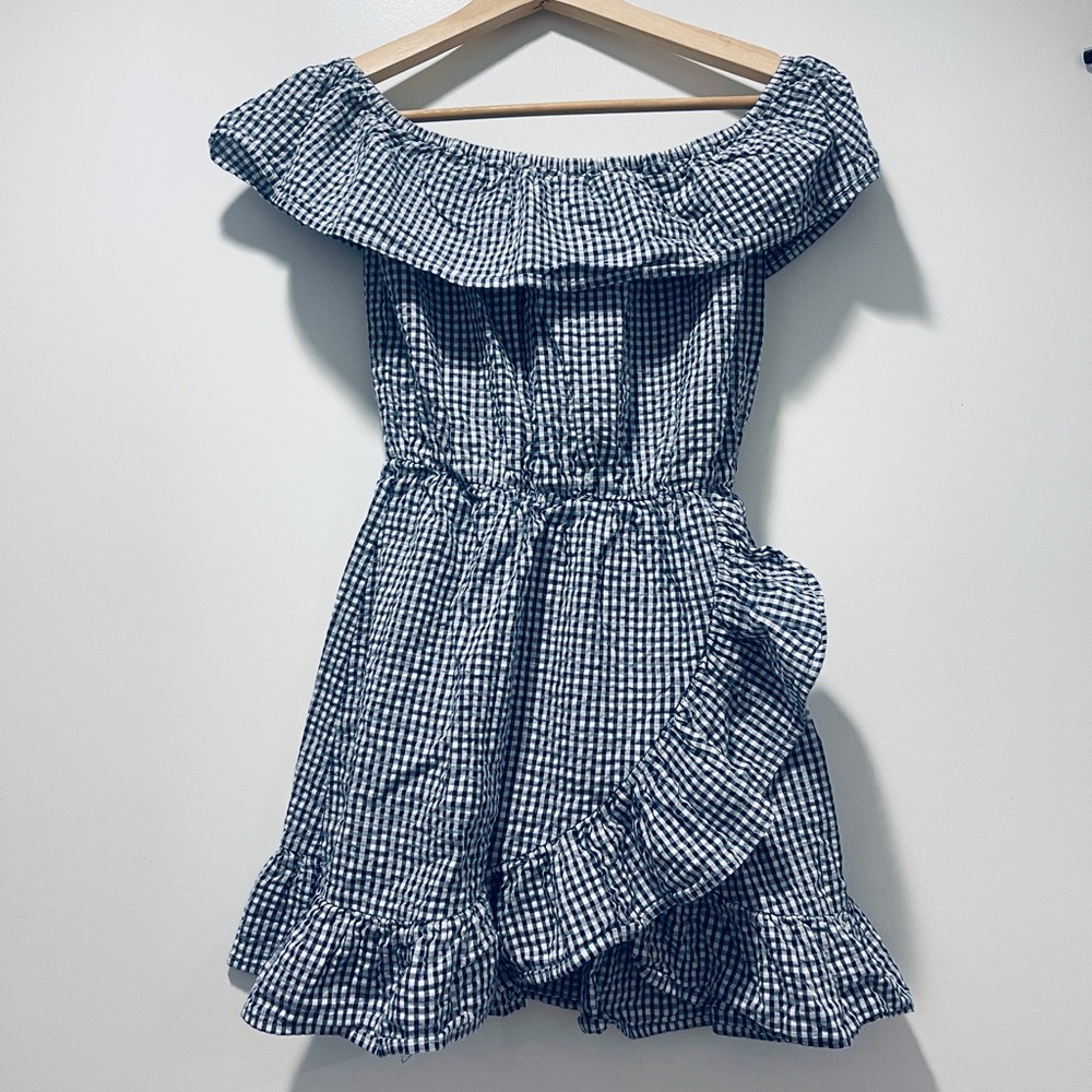 Lover and Friends XS Plaid Off Shoulder Dress